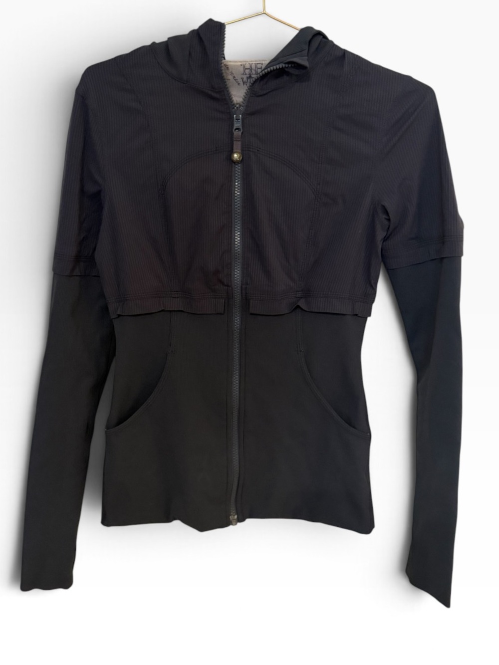 Lululemon Women’s Hooded Layered Full Zip Jacket Charcoal Size 4